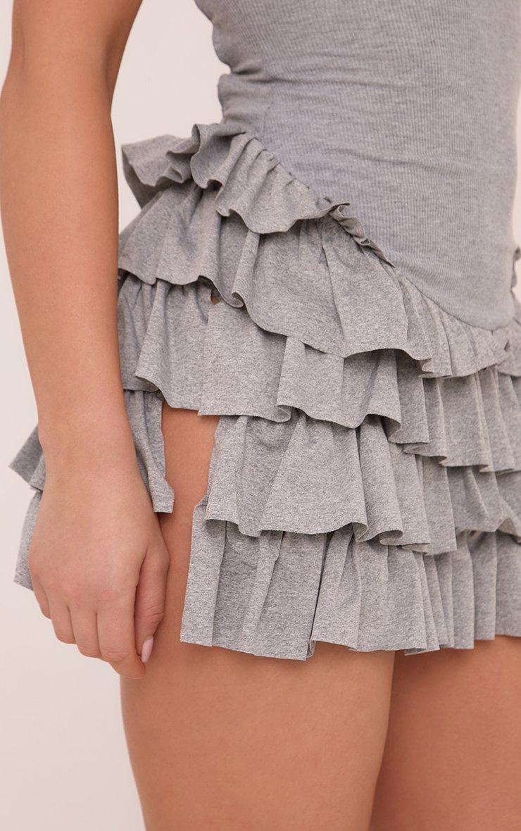grey high neck mini dress Grey Halter Mini Dress