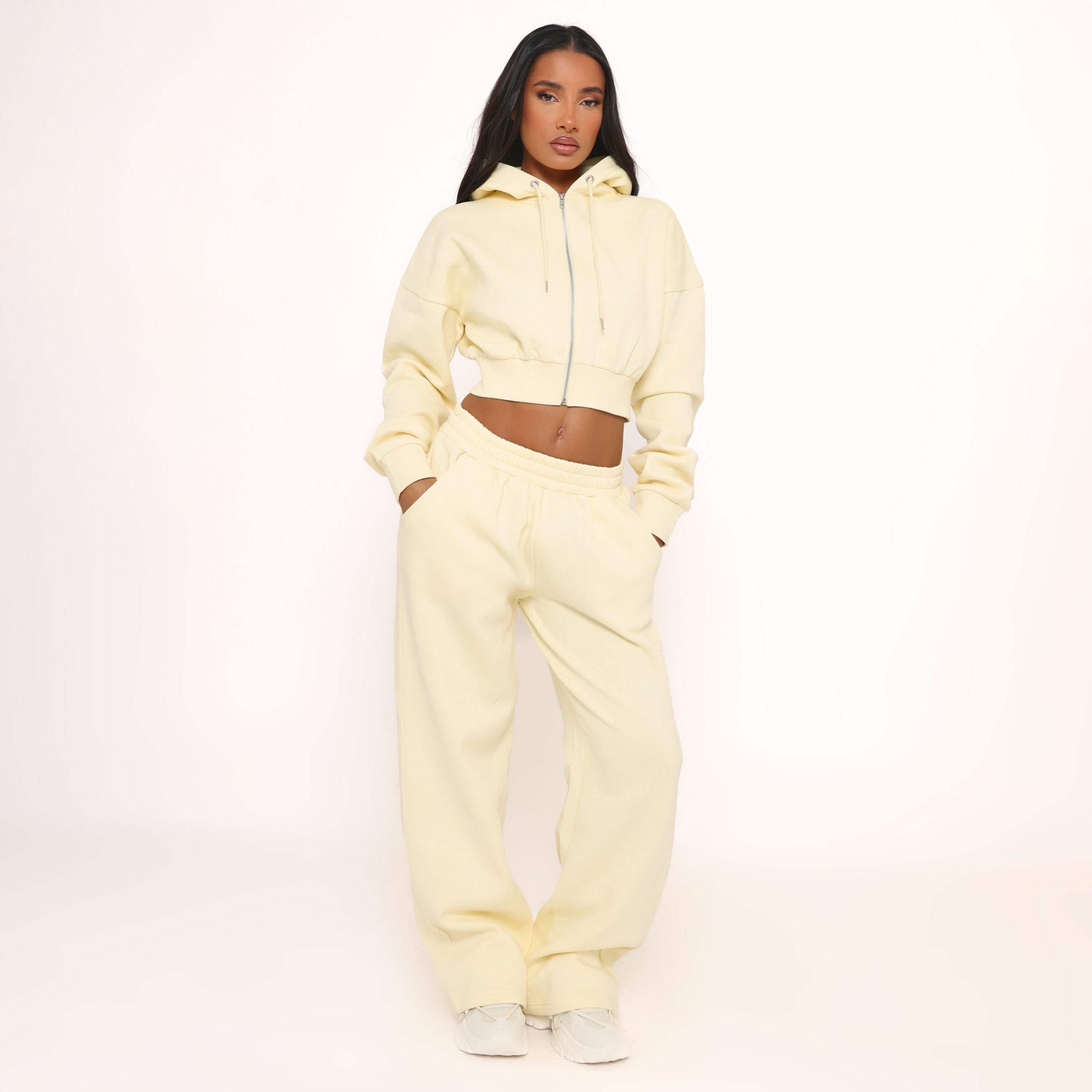 Mid Rise Straight Leg Joggers In Lemon, Women’s