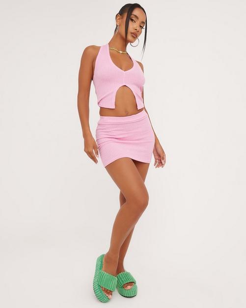 Set On You Pant and Crop Top Set - Pink - H&O