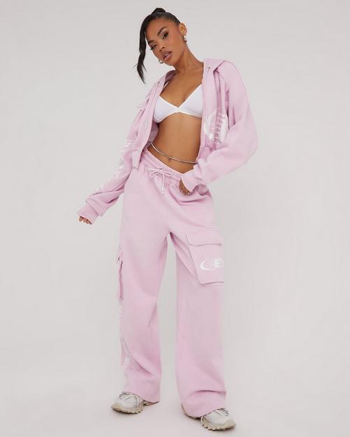 Juicy Couture co-ord lounge wide leg pants in pink