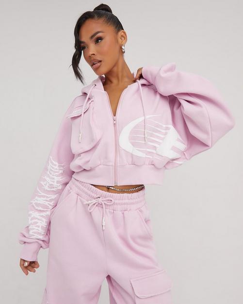 Juicy Couture co-ord lounge wide leg pants in pink