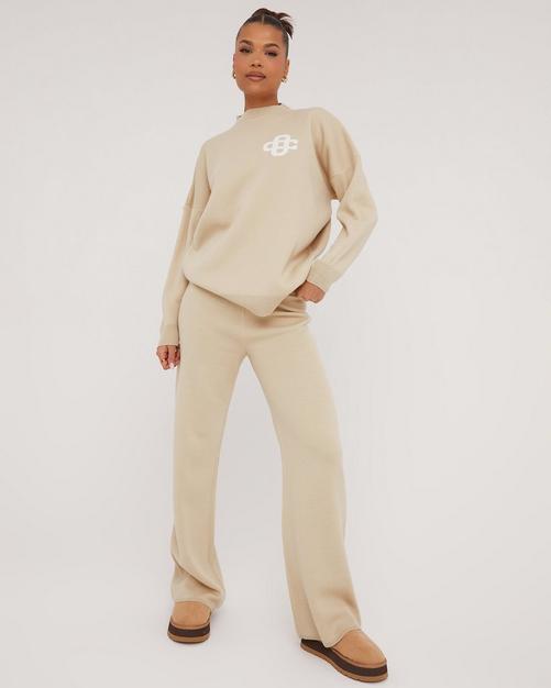 STONE Oversized hoodie and wide leg joggers set