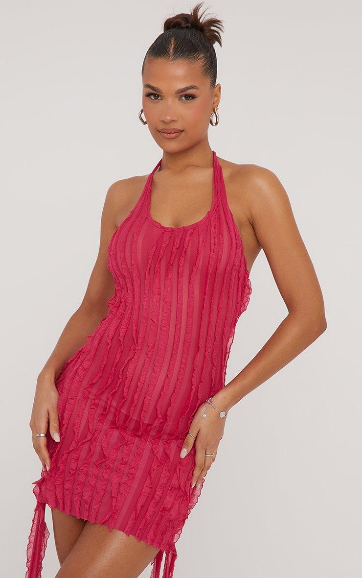 open lace back dress Oriella Mini Dress - Red M Tall
