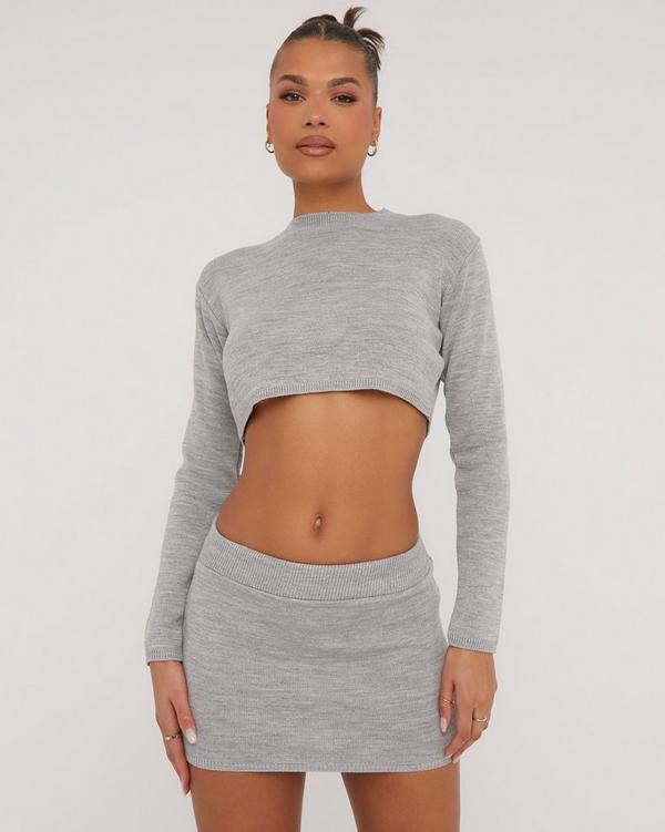 Long sleeve hotsell crop top jumper