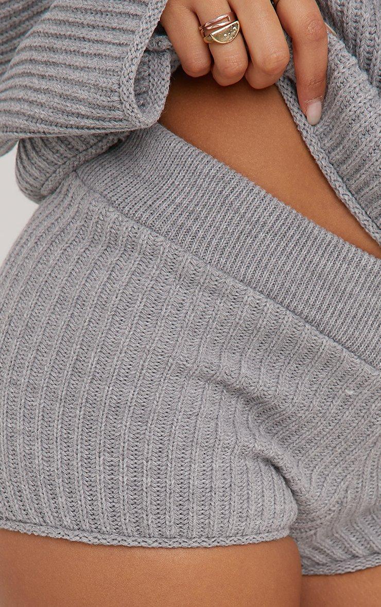 Micro Shorts In Grey Knit | EGO US | EGO