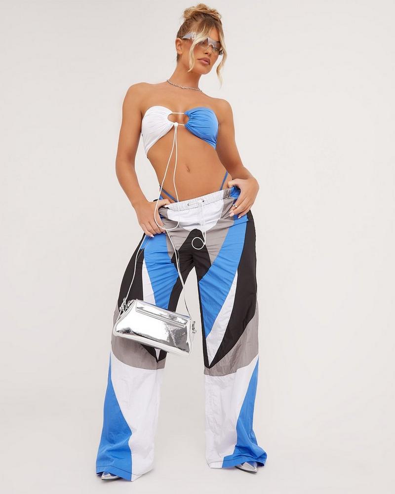 Fold Over Low Rise Waistband Flippy Mini Skirt In Beige