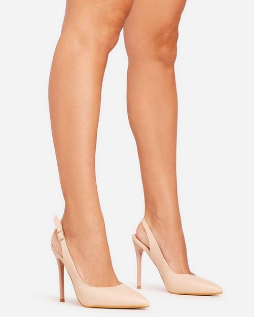 Nude court shoes with strap online