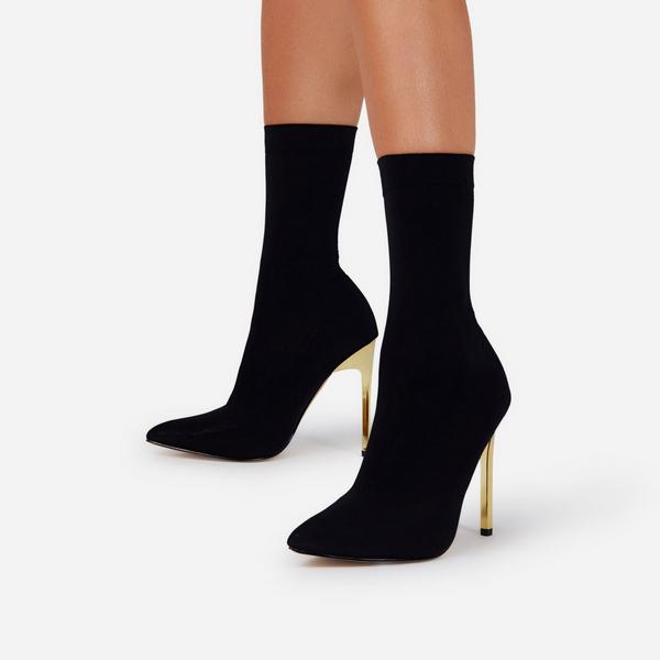 Pointed black sock on sale boots