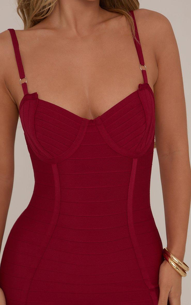 Underwired Mini Bandage Dress In Burgundy | EGO EU | EGO