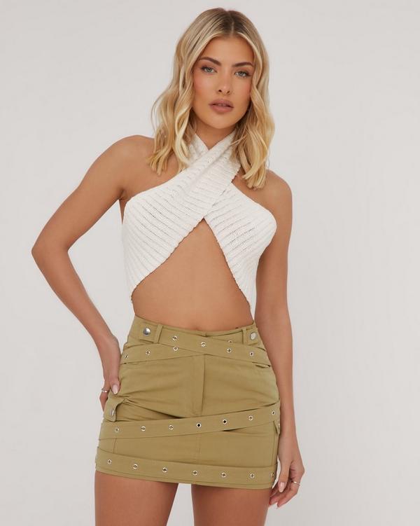 Bodycon khaki clearance skirt