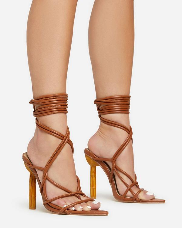 Tan deals lace heels