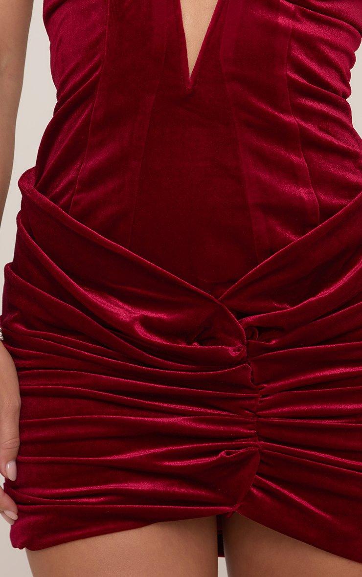 strapless open back dress Alizee Velvet Dress  Retrofete