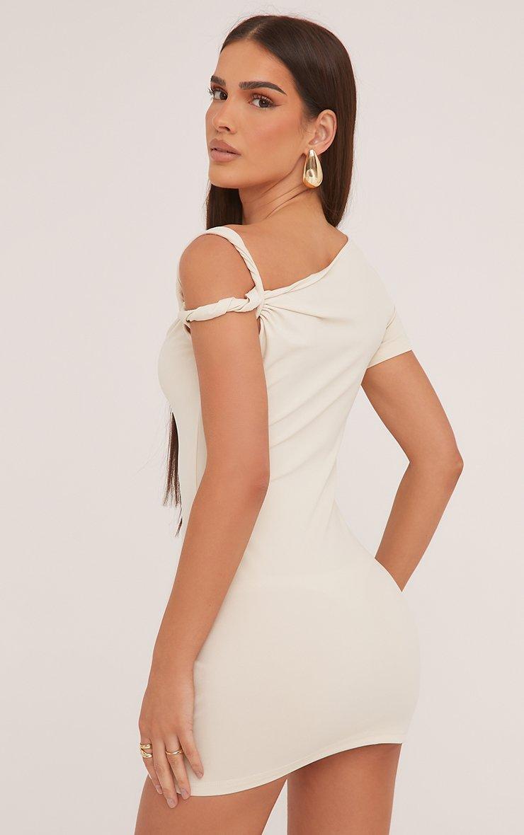 chinese dress ladies Asymmetric Bodycon Dress (White)  A Queens Couture