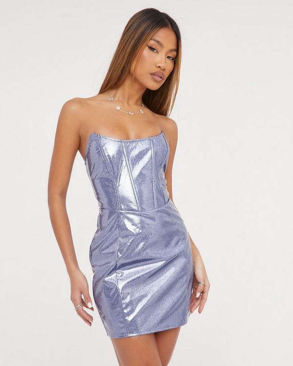 Leather 2024 bandeau dress