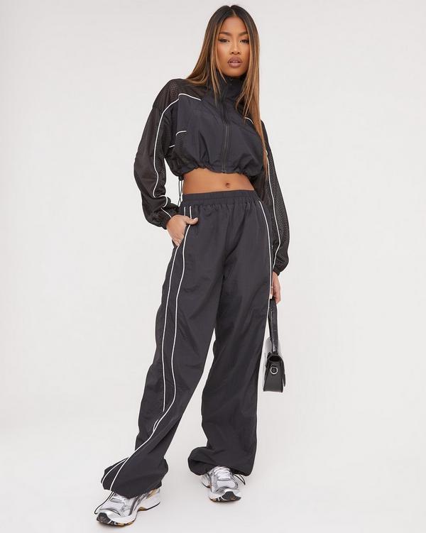 Track Pants with Contrast Stripes