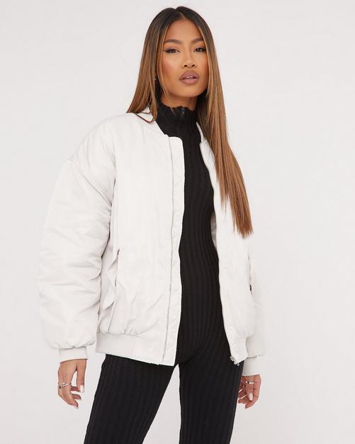 White clearance bomber coat