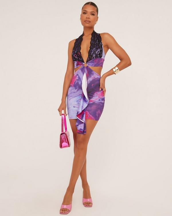 Purple slinky dress sales