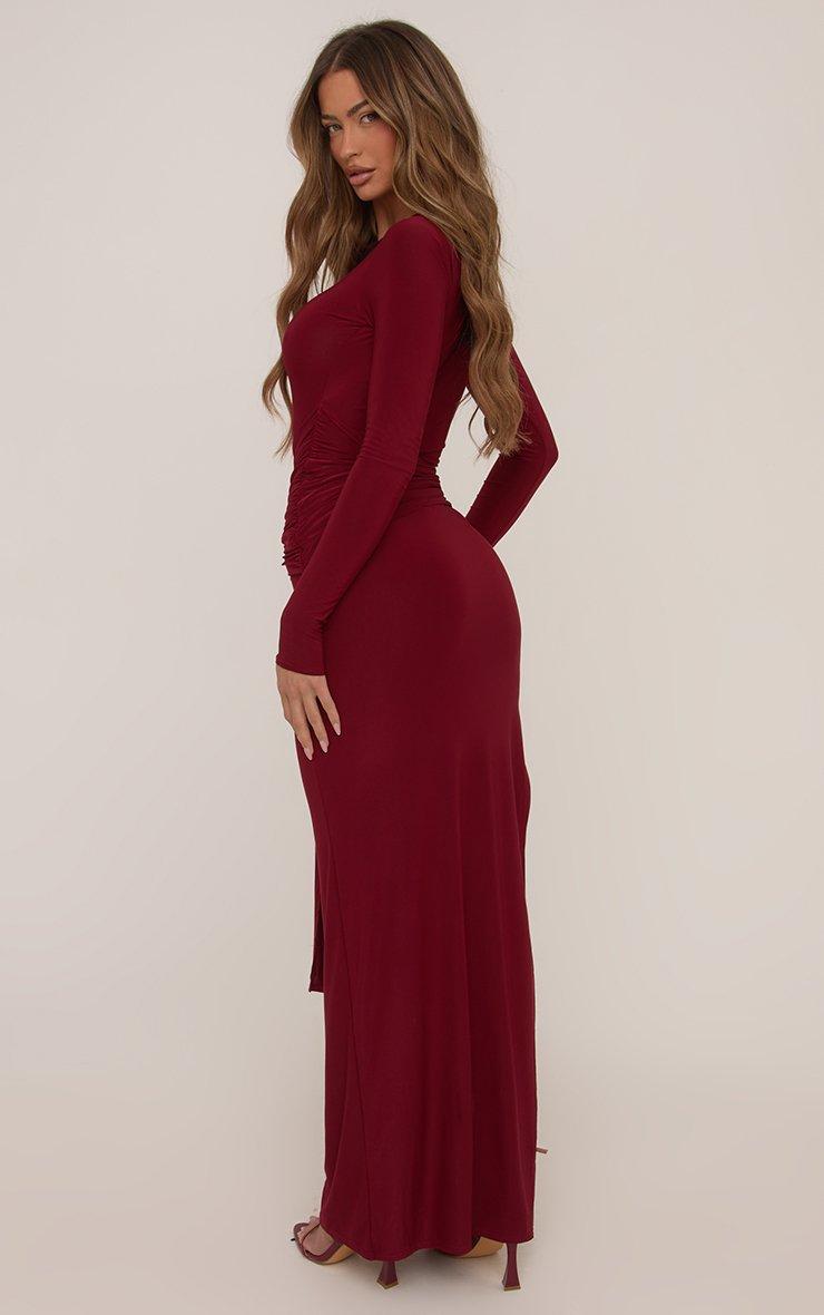 リルアー　drape design dress M-Long brown LPA Ada Corset Maxi Dress in Dark Brown | REVOLVE