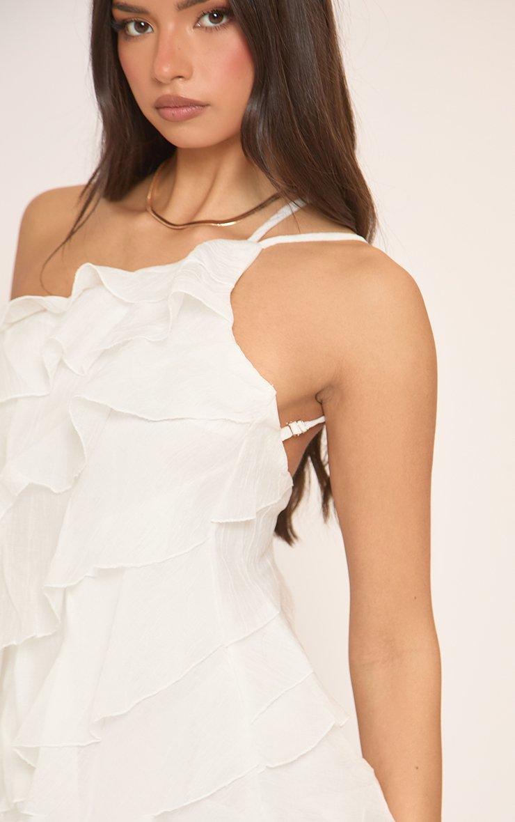 ワンピース theredthread S layered ruffle dress mini Ruffle Dresses