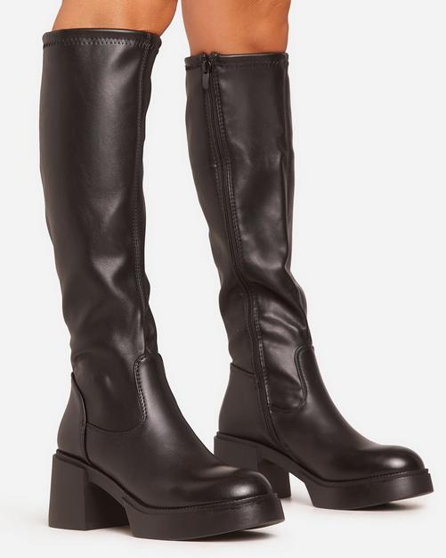 Knee high boots no heel hotsell