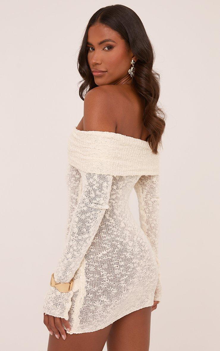 graduation off shoulder dress Cream White Floral Off-Shoulder Short Graduation Dress Cream White Floral / XSmall