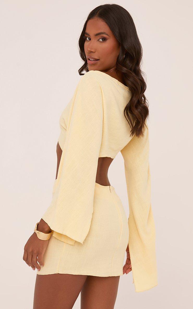 slim fit dress slacks Yellow Flared Sleeve Chiffon Maxi Dress – shopaleena