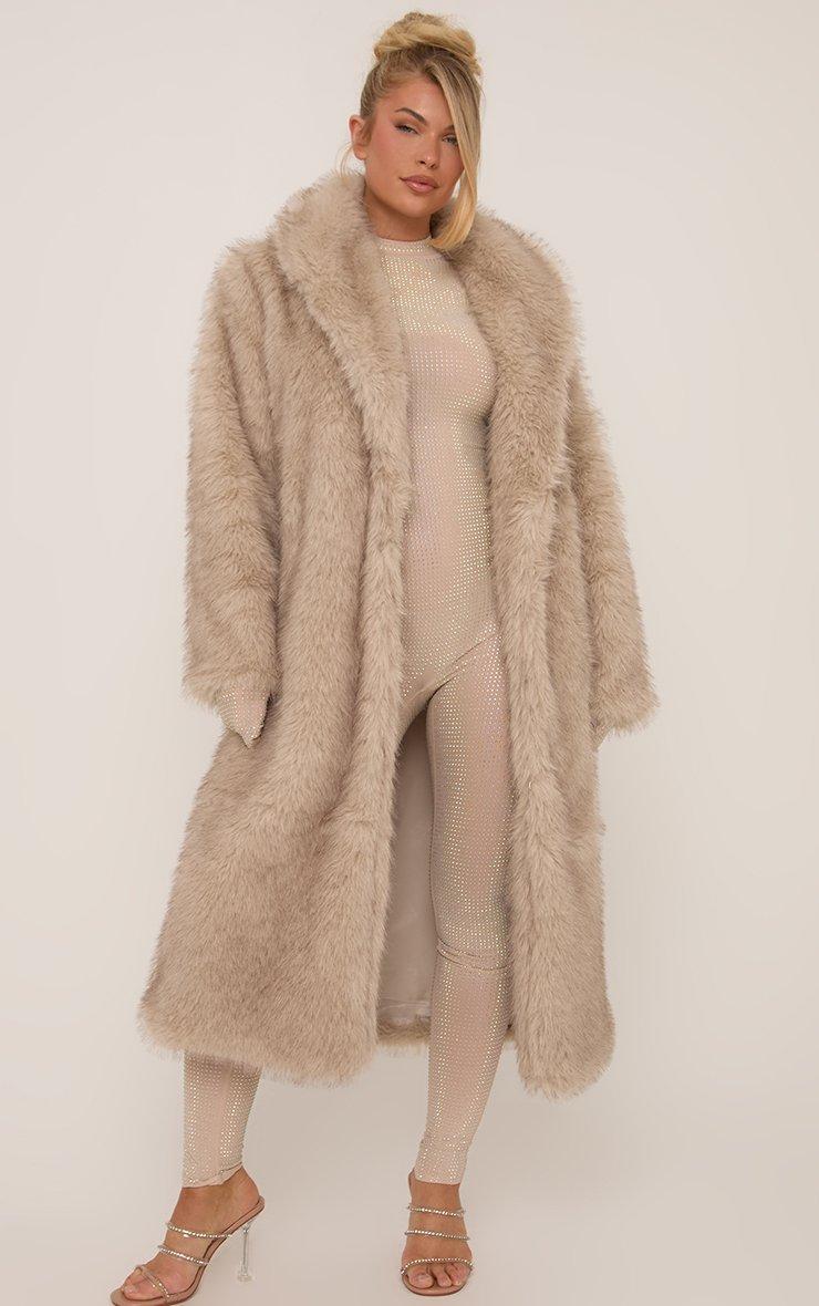 Oversized Collar Shaggy Coat In Pink Faux Fur | EGO US | EGO