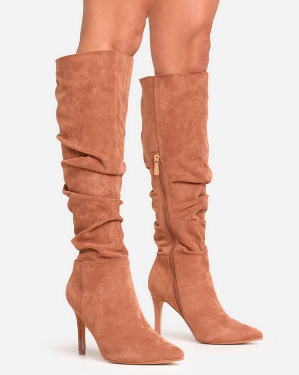 Long suede boots deals