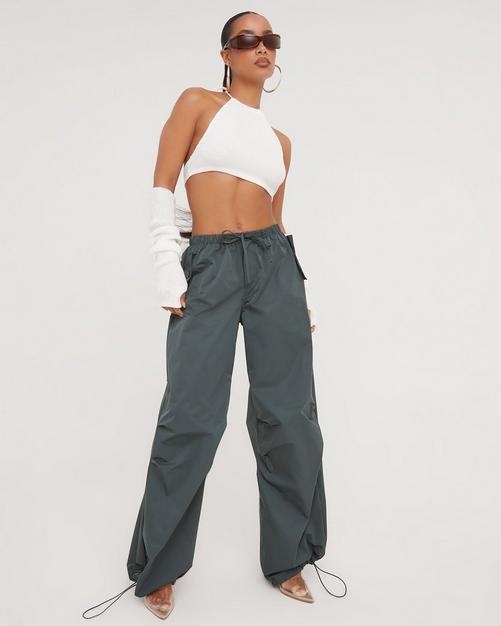 oelaio 2023 Women's Plus Size Cargo Pants Fashion Drawstrings