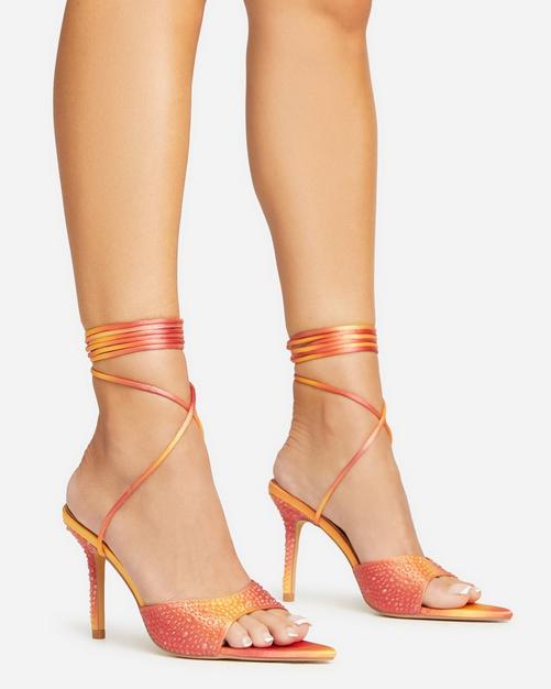 Neon yellow open toe cheap heels