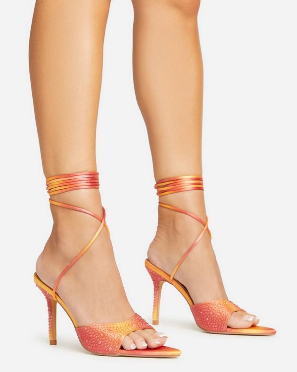 Red heels hot sale lace up