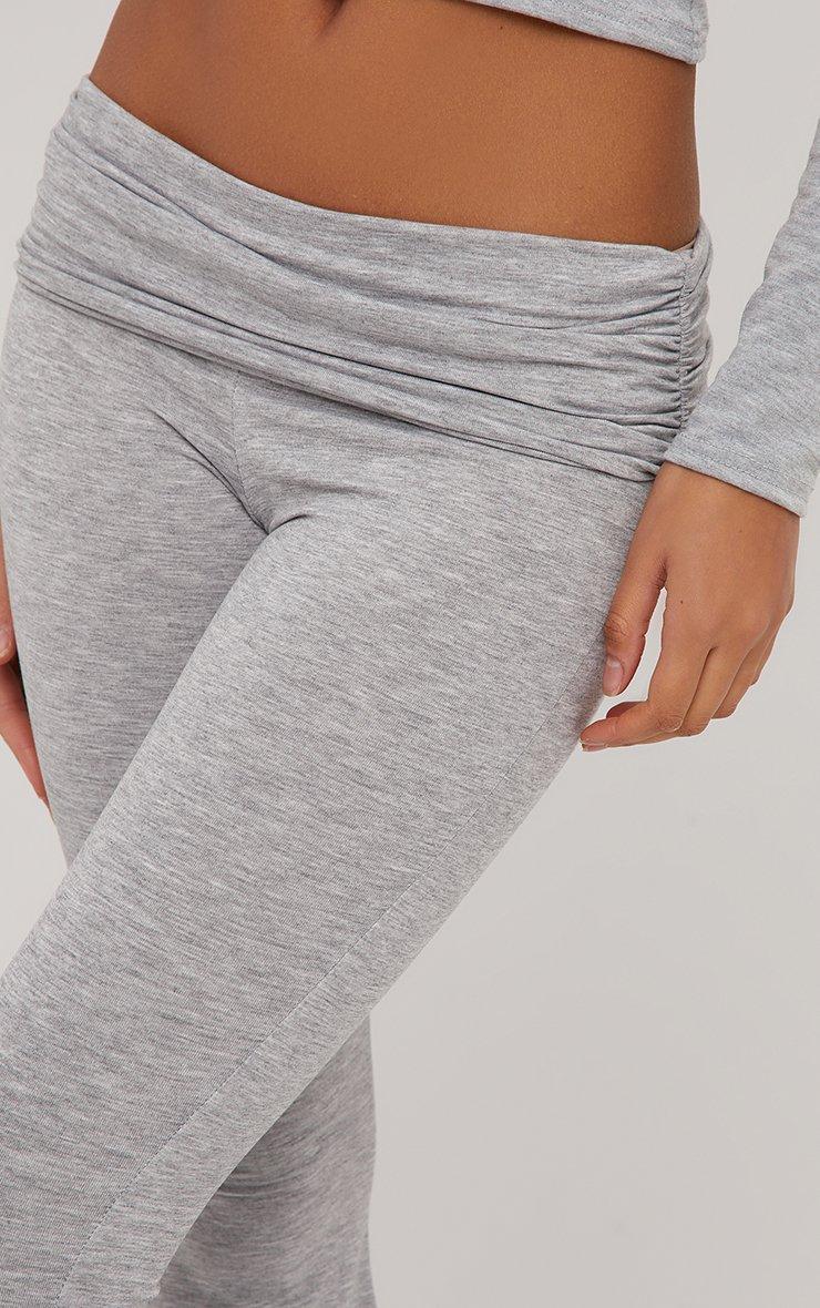 Fold Over Waistband Detail Flared Trousers In Grey | EGO Shoes Fold Over Waistband Detail Flared Trousers In Grey | EGO Shoes