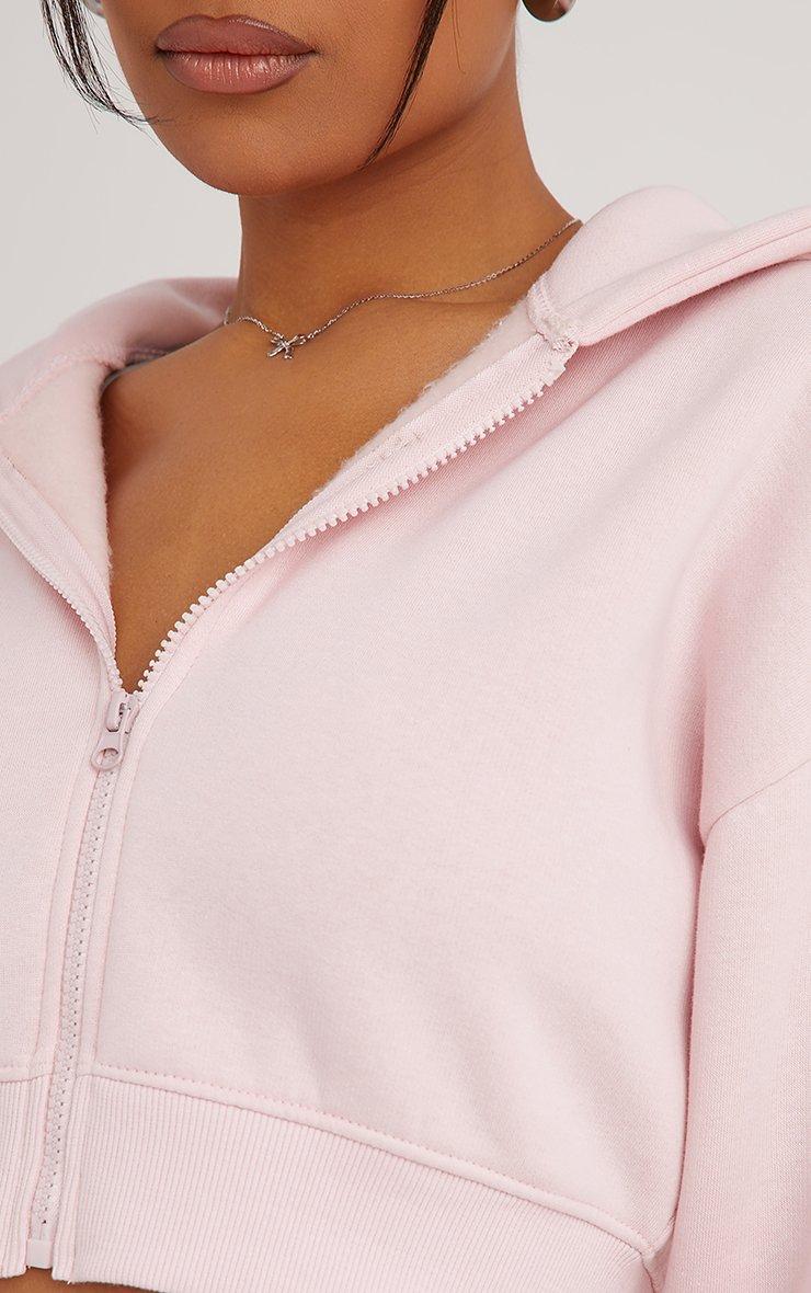 Zip Front Cropped Hoodie In Baby Pink | EGO Shoes Zip Front Cropped Hoodie In Baby Pink | EGO Shoes