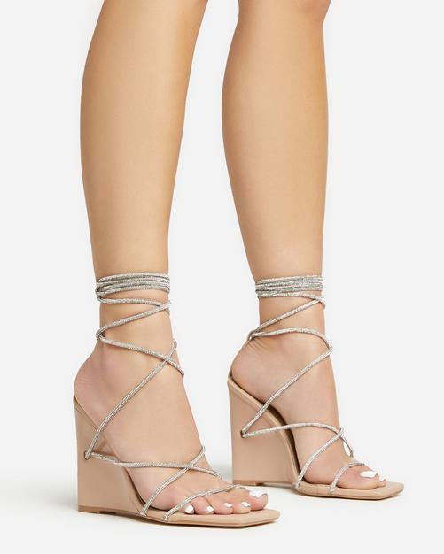 diamante heels black