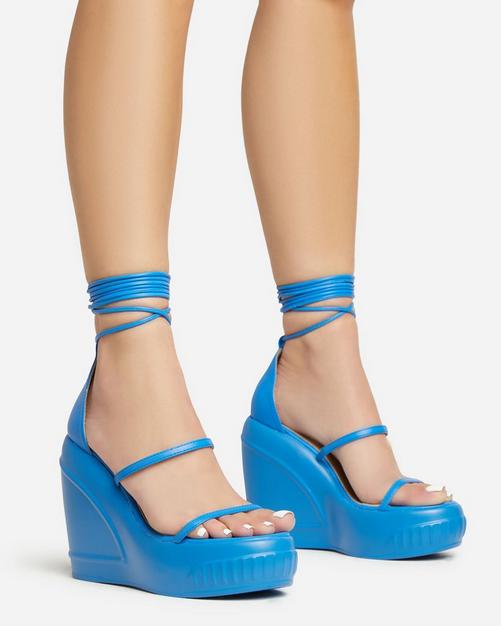 Second Life Marketplace - Summer Wedges Asian Blue - Stylish Heels with HUD  and Sound