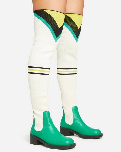 Colorful thigh 2024 high boots