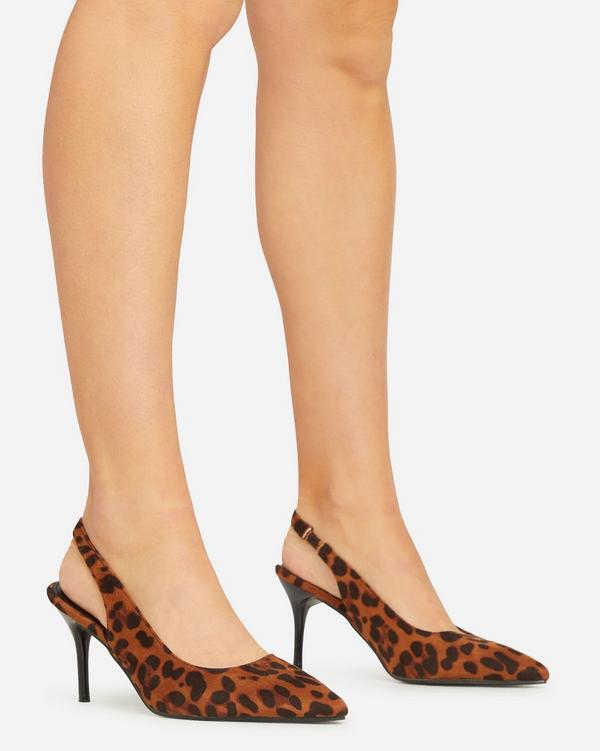 Leopard closed toe on sale heels