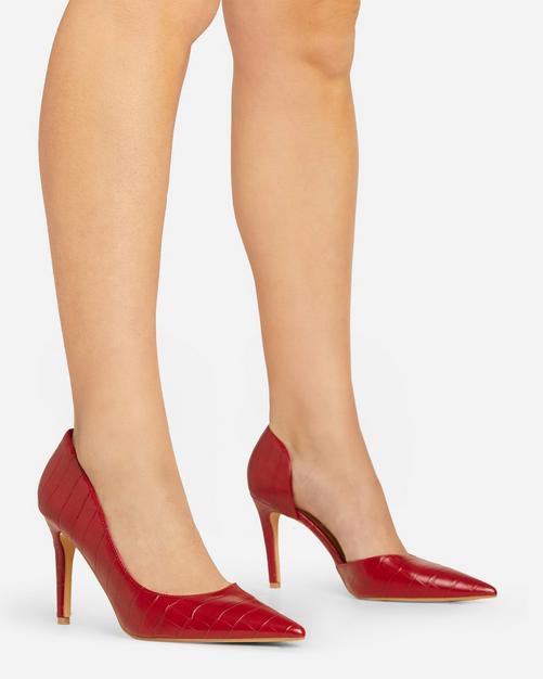 Burgundy pointed hot sale toe heels