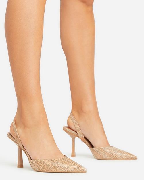 Fusion peep toe perspex block clear heel mule in nude patent new arrivals