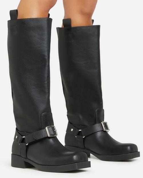 Black biker 2025 boots ladies