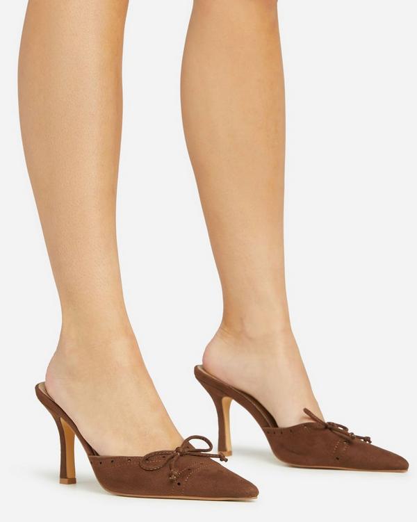 Tan pointed best sale toe mules