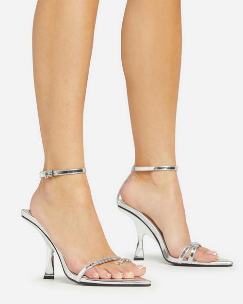 Cheap silver store heels under $20