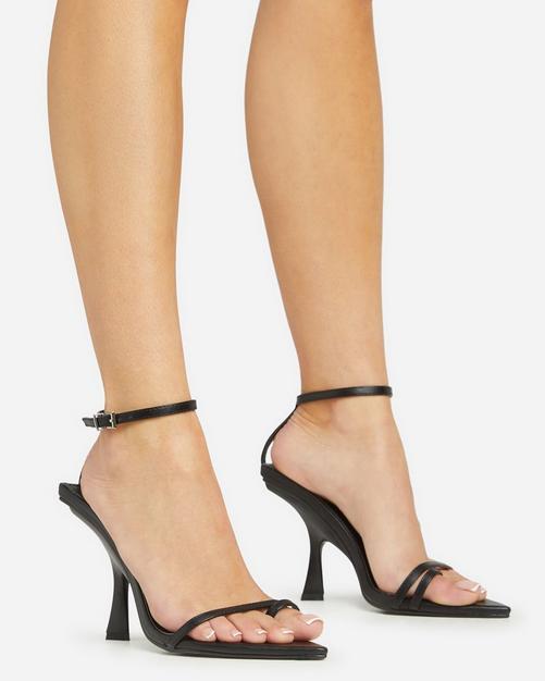 Marshall Double Strap Pointed Toe Extreme Platform Block Heel In