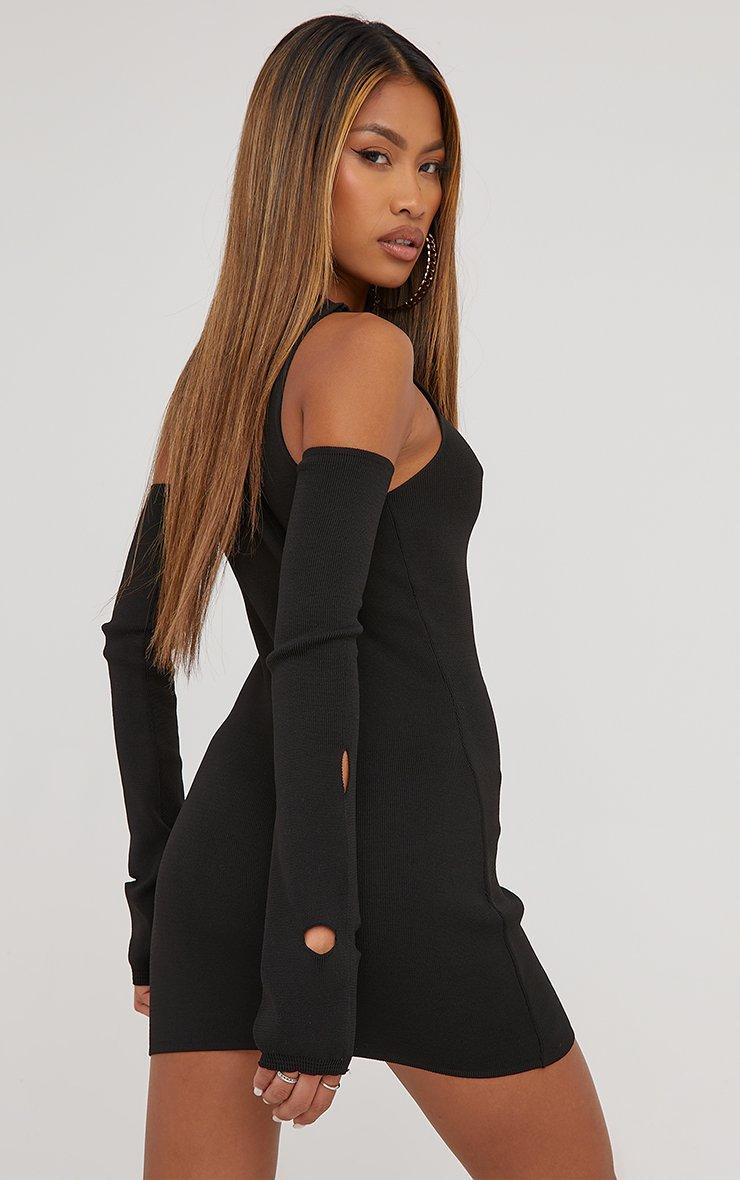 white christmas dresses Lou Chiffon Mini Dress Black / L main image 0
