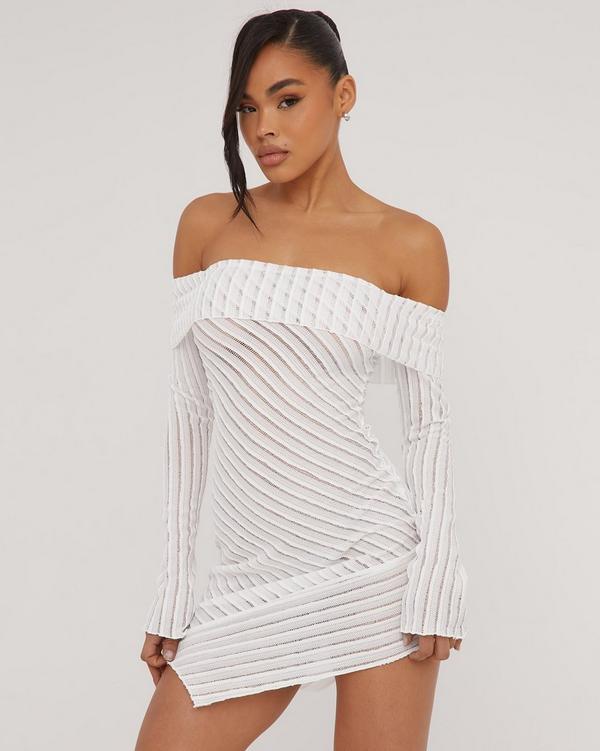 Foldover Tube Mini Dress