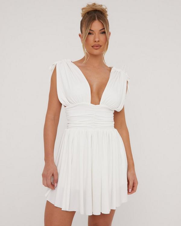 White floaty cheap dress