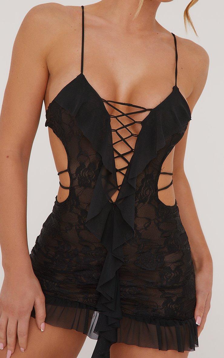 lace up front dress bodycon Apres