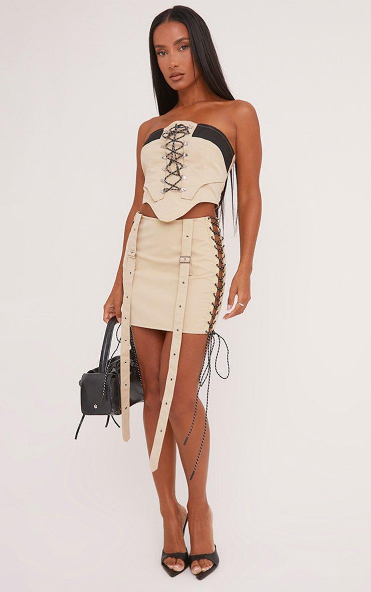 スカート ANDMARY Sonia lace up mini skirt Sonia lace up mini skirt