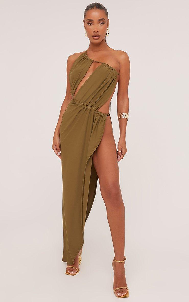 green split maxi dress Believer Sequin Singlet Split Long Dress