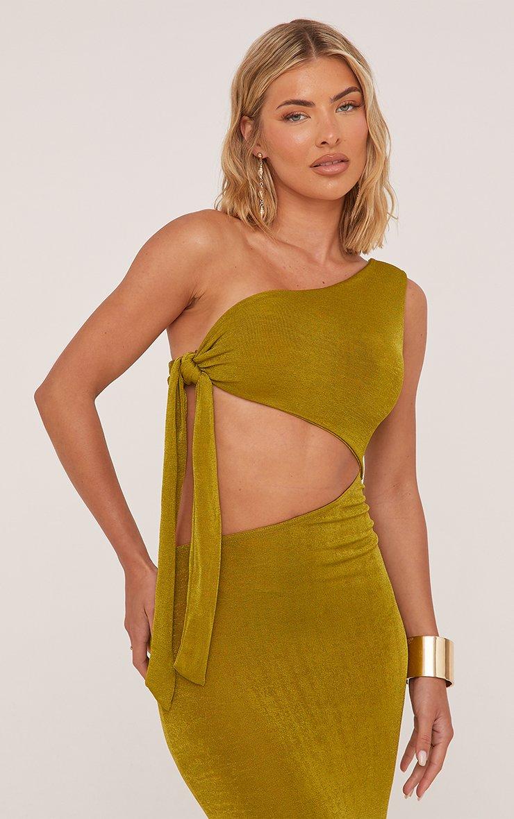 gucci green dress hometown cha cha Green And Purple Tie Dye Print One Shoulder Knot Skirt Mesh Midi Dress – AX  Paris